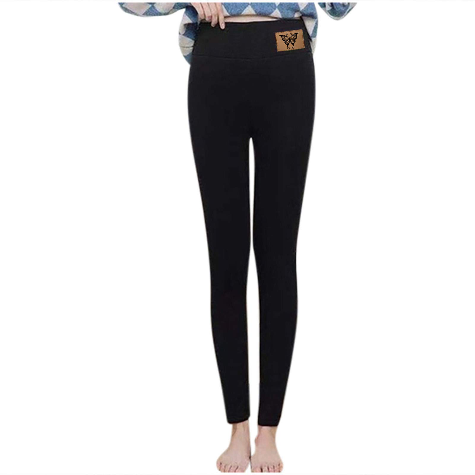 Women's Winter Sherpa Fleece Lined Leggings - Soft Warm Thermal High Waist Yoga Pants for Workout & Lounge | Cozy Velvet Tights for Cold Weather, Running, Gym & Everyday Wear