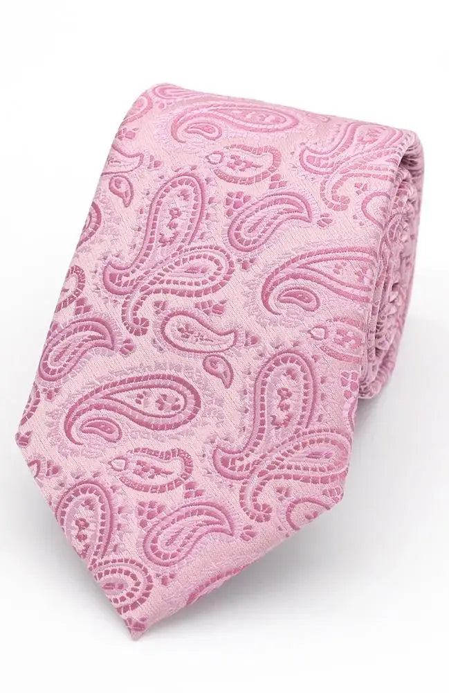 LA Smith Paisley Woven Polyester Wedding Tie for Groom, Best Man & Bridal Party - Perfect for Weddings, Prom & Formal Events