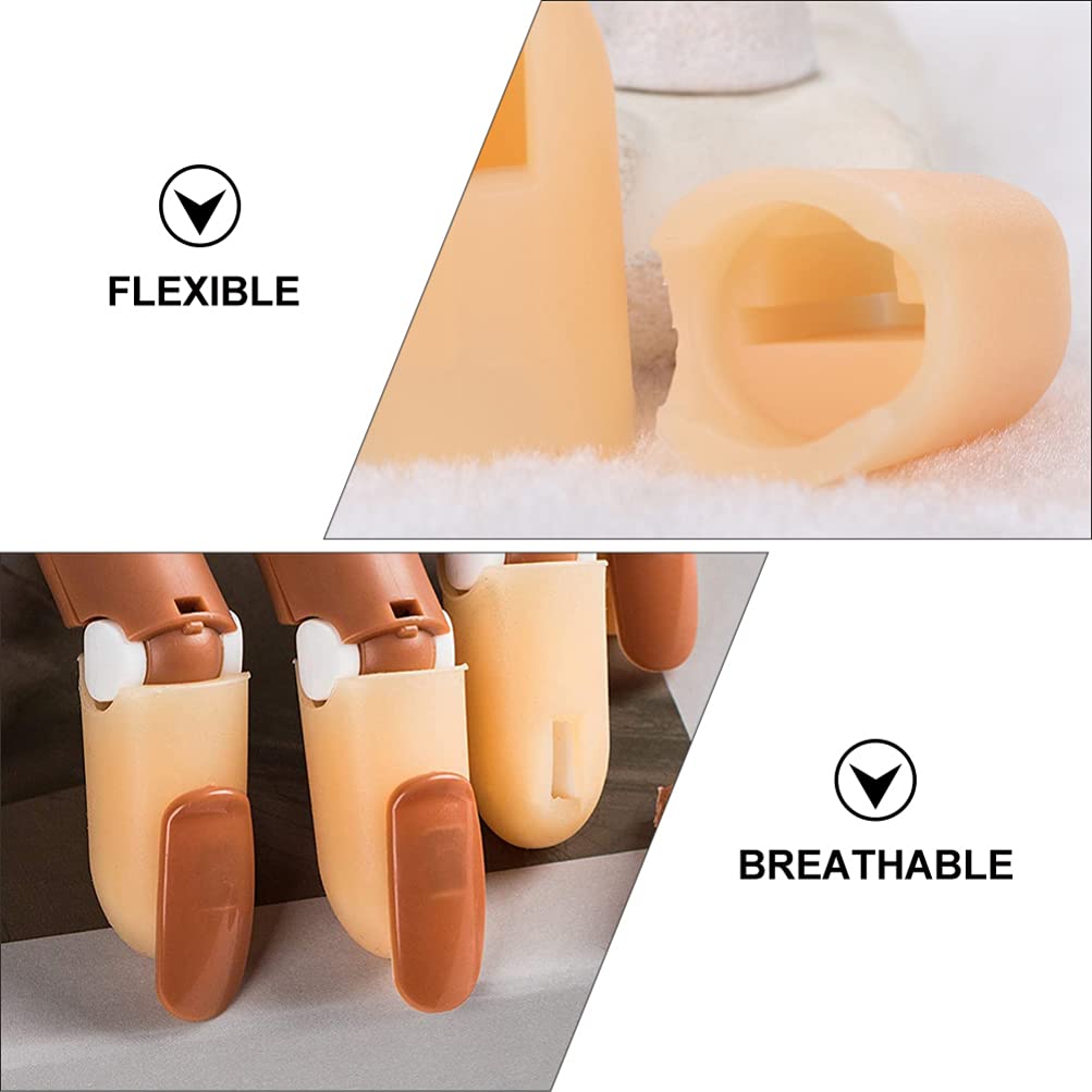Lurrose 10Pcs Fake Nail Practice Gloves - Artificial Finger Replacement for Nail Training, Mannequin Hand Parts & Nail Art Supplies | Perfect for Nail Salon Practice, DIY Nail Art & Beauty School Training