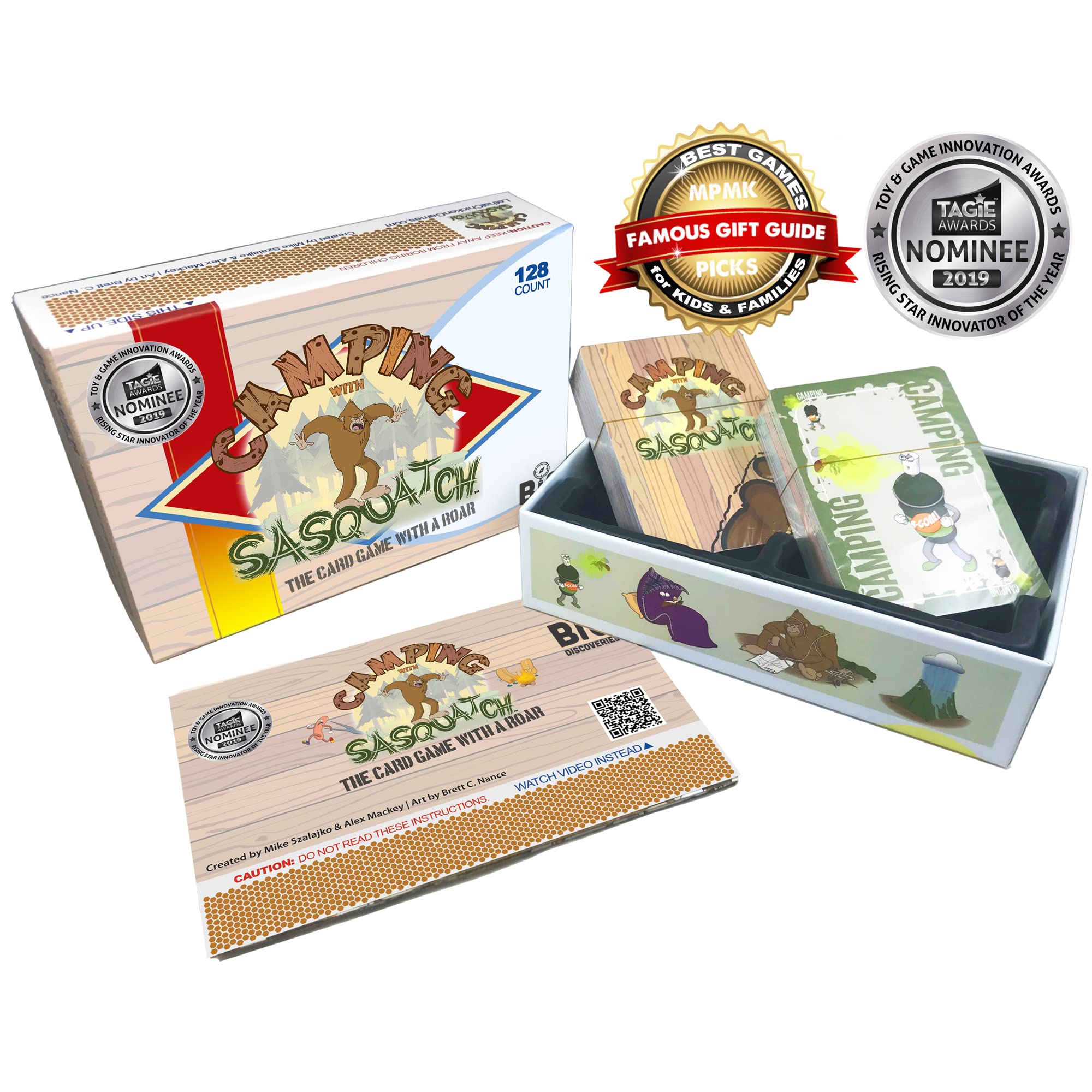 Big Discoveries Camping with Sasquatch 128-Count Family Card Game - Fun Rummy & Slapjack for Kids, Teens & Adults | Perfect for Camping Trips, Family Game Nights & Outdoor Adventures