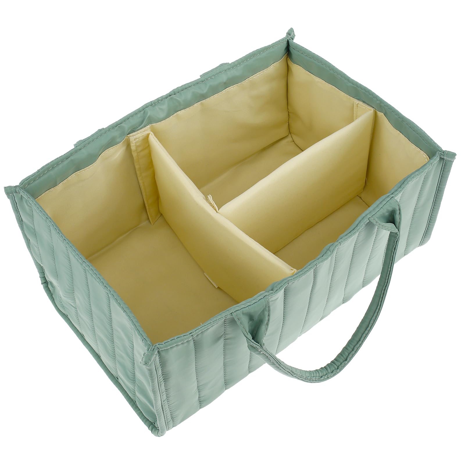 Abizarch Baby Diaper Caddy Organizer - Soft Polyester Storage Basket with Handle for Diapers, Wipes & Baby Essentials | Portable & Hangable for Nursery, Car Travel & Home Use