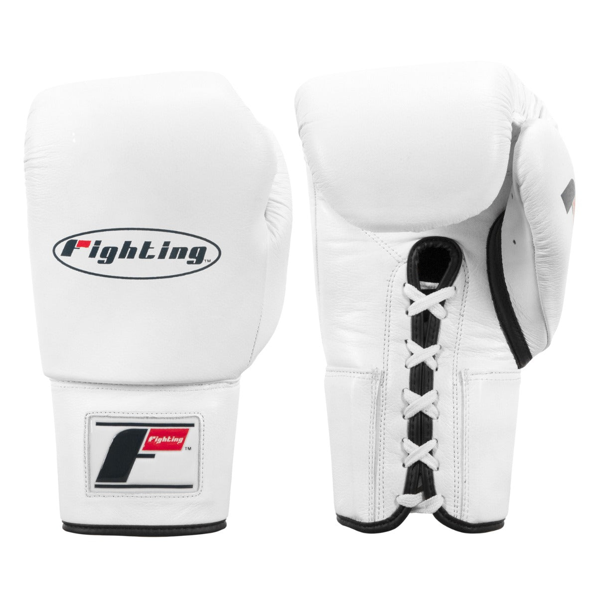 Fighting Fury Professional Lace-Up Boxing Gloves for Training - Premium Leather MMA Sparring & Heavy Bag Workout Gear