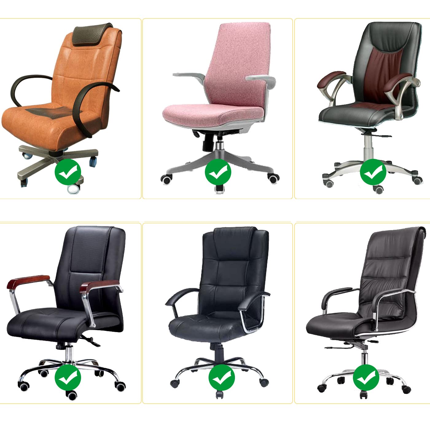XNN Stretchable Office Chair Cover - Breathable Protective Slipcover for Computer & Gaming Chairs | Home Office & Workspace Decor (Black)