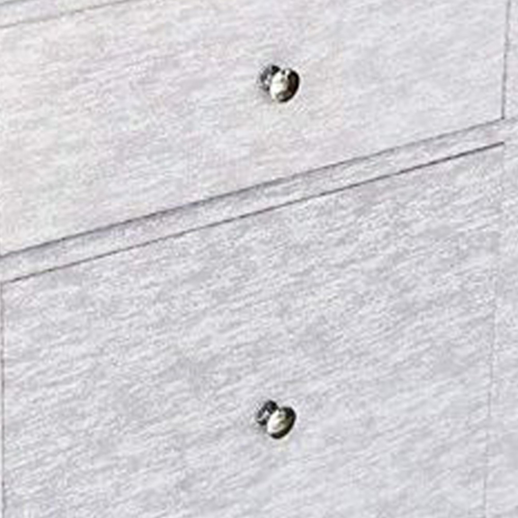 Benjara Grey Fabric Upholstered Wooden Nightstand with 2 Drawers - Modern Bedside Table for Bedroom, Living Room & Guest Room