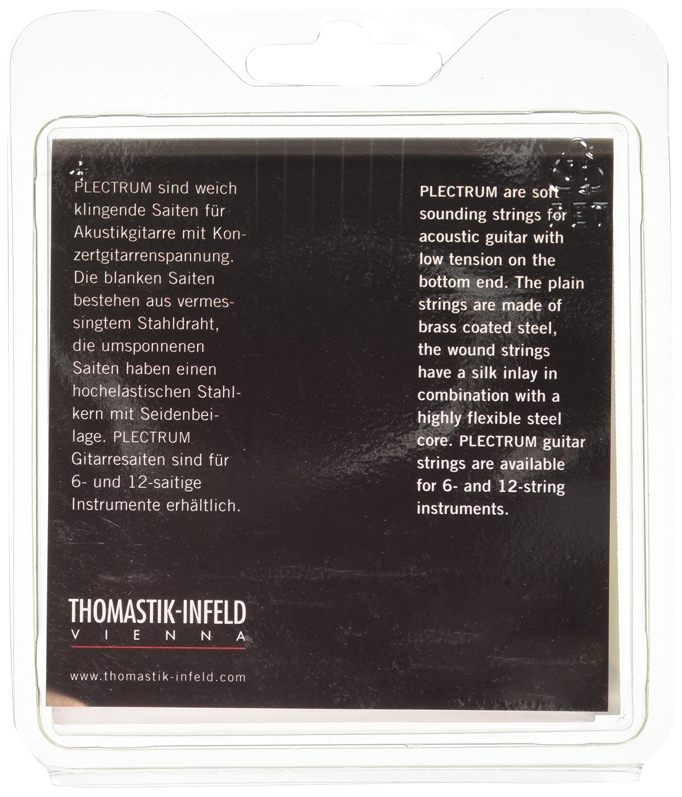 Thomastik-Infeld AC110 Acoustic Guitar Strings - Plectrum Series 6 String Set (E, B, G, D, A, E) | Premium Sound for Folk, Blues & Fingerstyle Playing