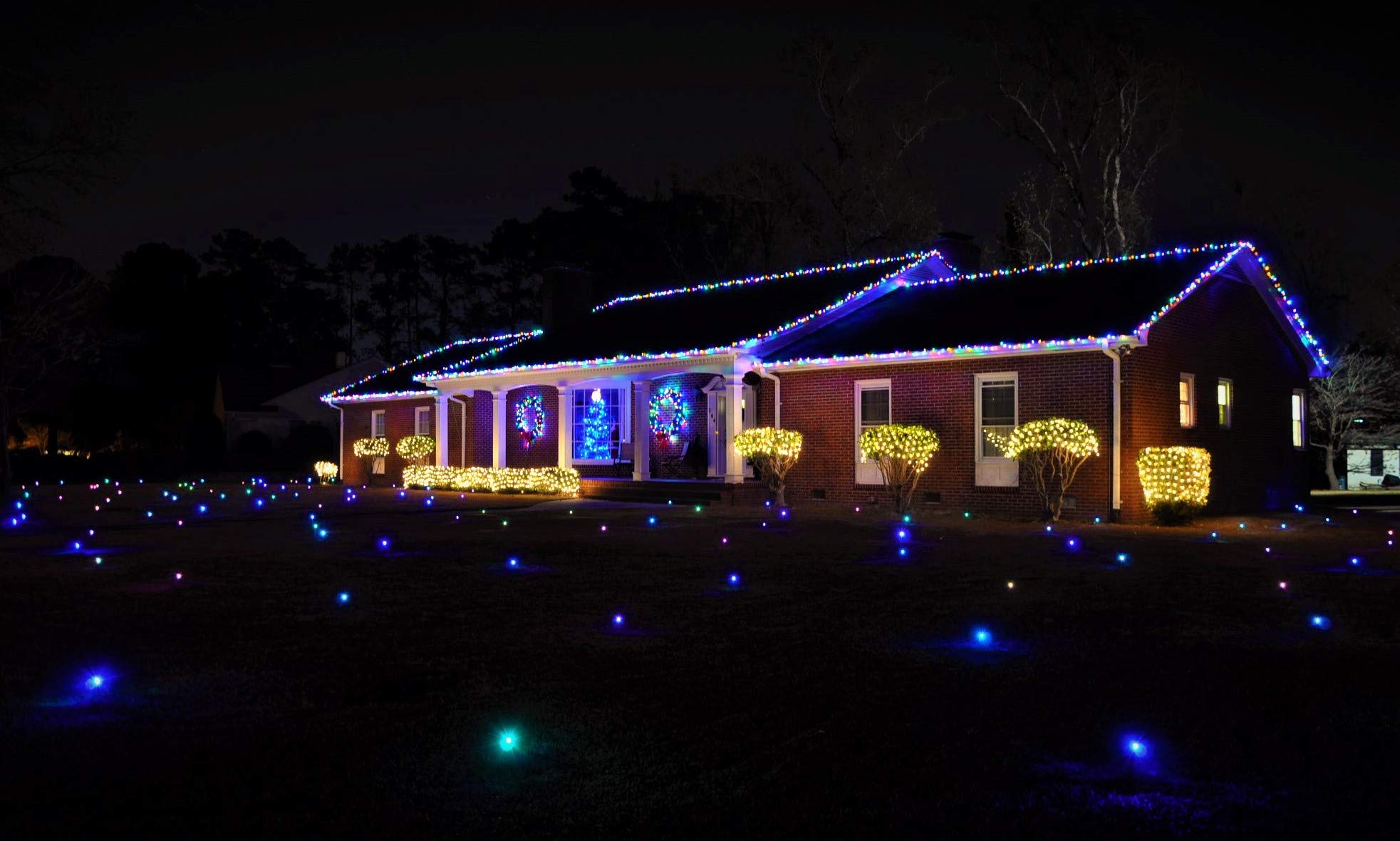 Solar Powered LED Lawn Lights for Outdoor Decoration - Waterproof Garden Pathway Markers with Strobe Mode, Perfect for Christmas, Halloween, Parties and Landscape Lighting (36-08)