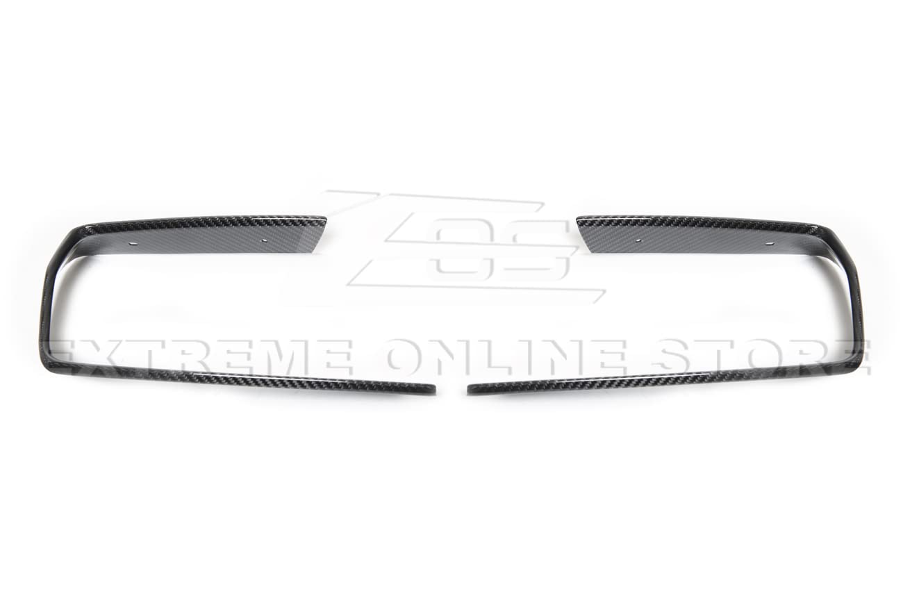 2020-2023 Chevrolet Corvette C8 Carbon Fiber Rear Diffuser Exhaust Bezel Pair - GM OEM Style Replacement - Perfect for Performance Upgrades & Car Shows