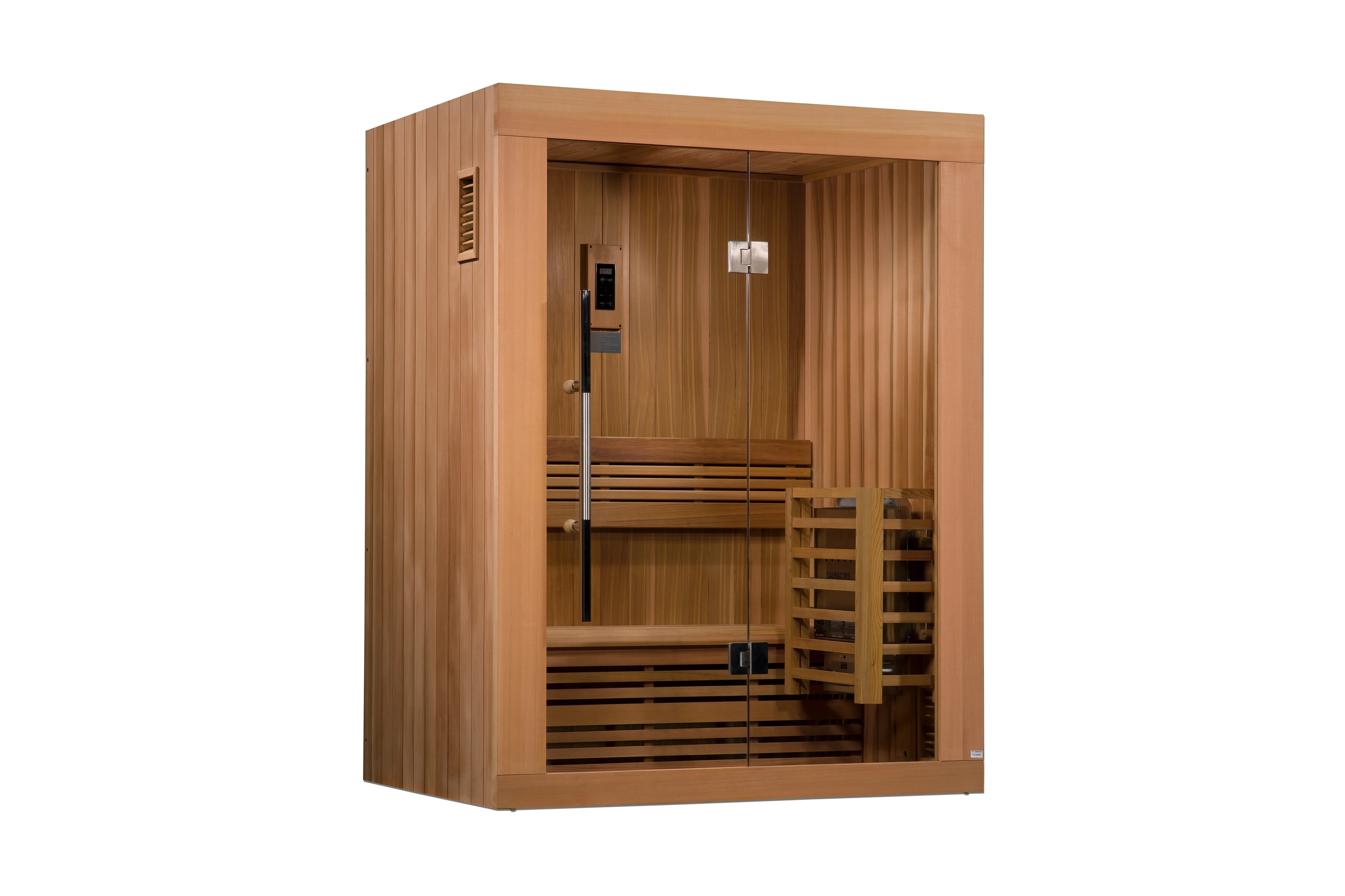 Golden Designs Sundsvall 2-Person Indoor Outdoor Traditional Sauna - Perfect for Home Relaxation & Backyard Spa Experience