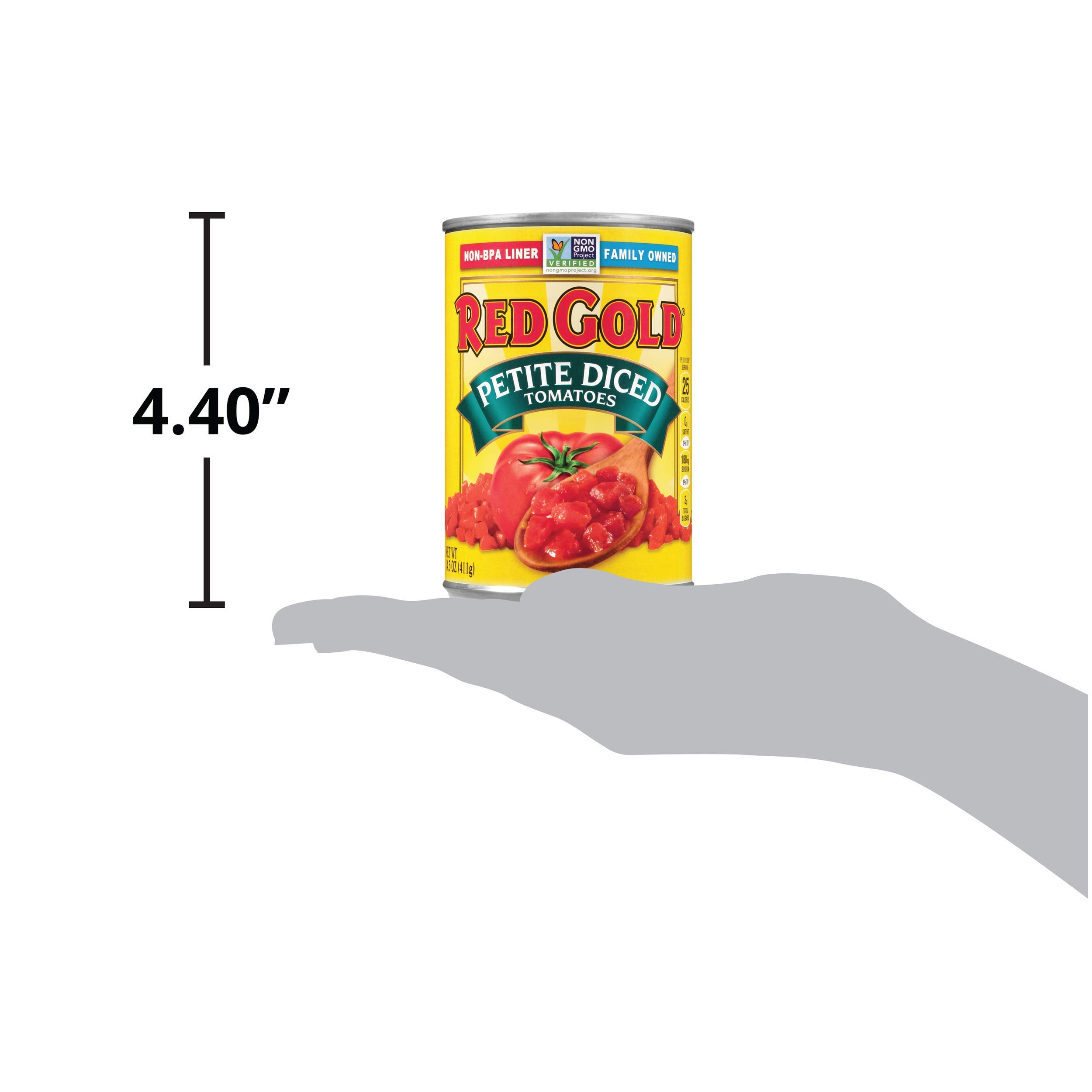 Red Gold Petite Diced Tomatoes, Kosher & Gluten Free, 14.5 Oz (6-Pack) - Perfect for Soups, Stews, and Italian Recipes