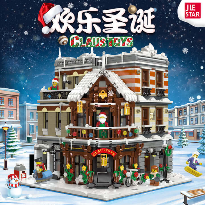 JIE STAR 89143 Claus Toys Building Blocks Set - 2955pcs Christmas Themed DIY Bricks for Kids & Adults - Perfect for Holiday Gifts, Family Bonding & Creative Play