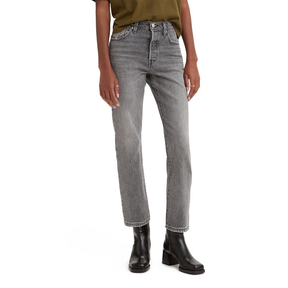 Levi's Women's Premium 501 Crop Jeans - High Waist Straight Leg Denim Pants for Casual Wear & Everyday Outfits