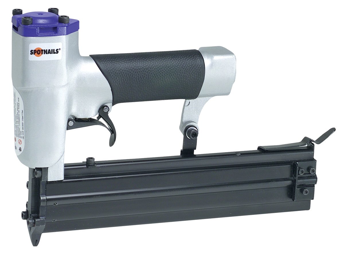 SP2340 23-Gauge Pinner Nail Gun with Protective Glasses & Carrying Case - Silver, Black & Blue Finish for Woodworking, Trim & DIY Home Projects