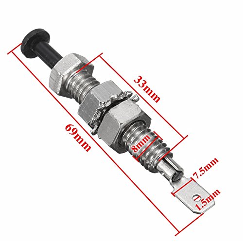 2Pcs Universal Adjustable Car Truck Bonnet Alarm Light Hood Door Pin Switch 69mm - Perfect for Vehicle Security & Anti-Theft Protection