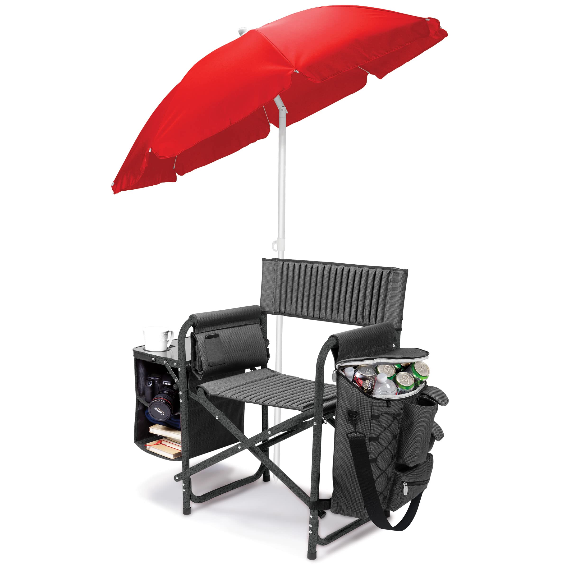 PICNIC TIME Fusion Camping Chair with Side Table & Soft Cooler - Portable Folding Beach Chair for Adults, Outdoor Lawn Chair - Perfect for Camping, Beach, Backyard & Picnic