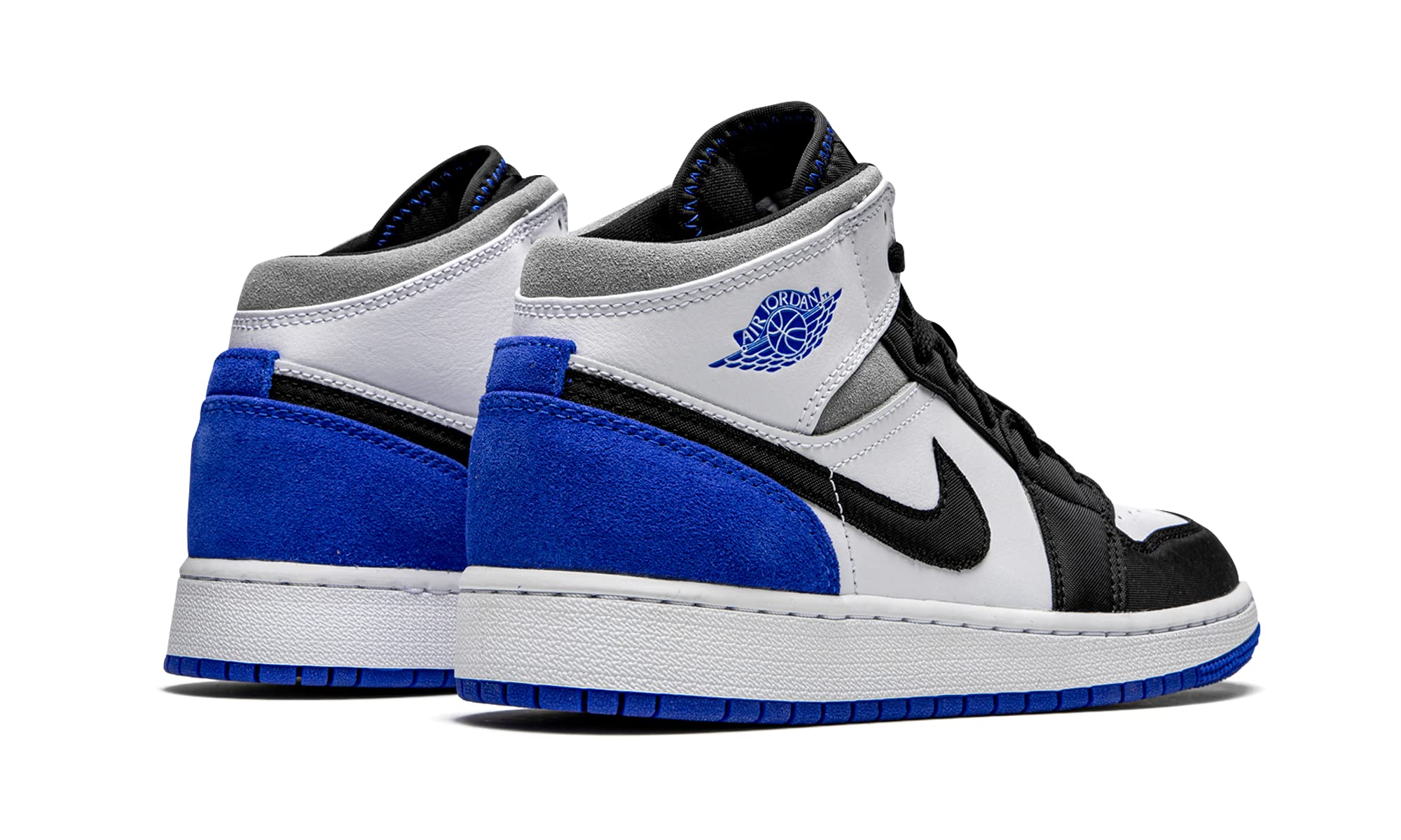 Nike Air Jordan 1 Mid GS Royal White Basketball Shoes for Kids - Size BQ6931-102 | Perfect for School, Sports & Casual Wear