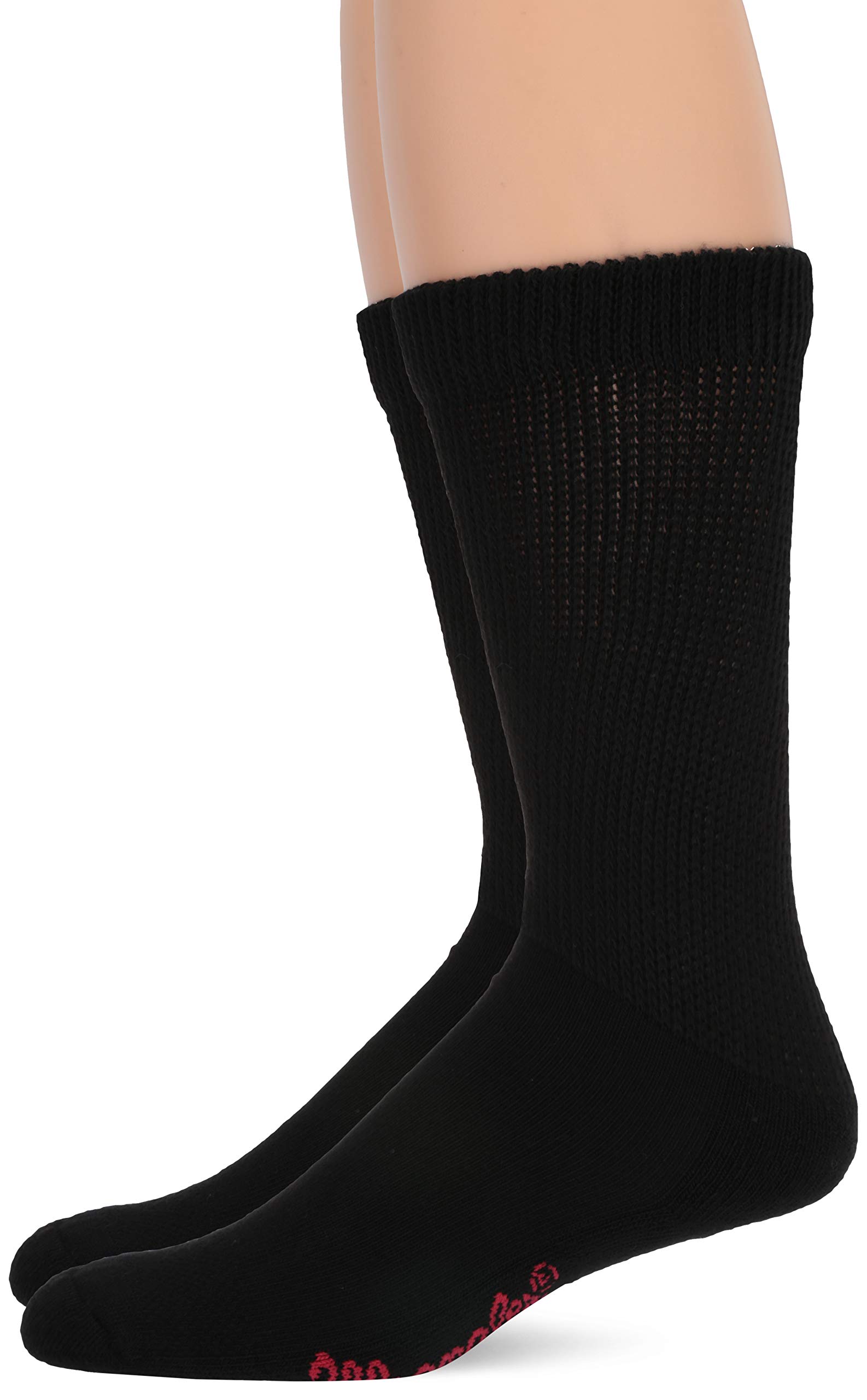 Wrangler Men's Ultra-Dri Non-Binding Boot Crew Socks 2-Pack - Moisture-Wicking Work Socks for Hiking, Construction & Outdoor Activities