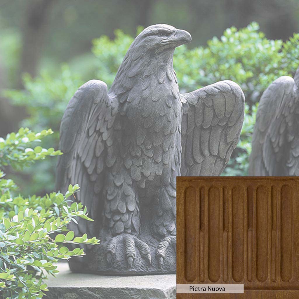 Campania International Eagle Looking Left Statue - Bronze Eagle Sculpture for Home & Office Decor - Perfect for Garden, Patio, or Indoor Display