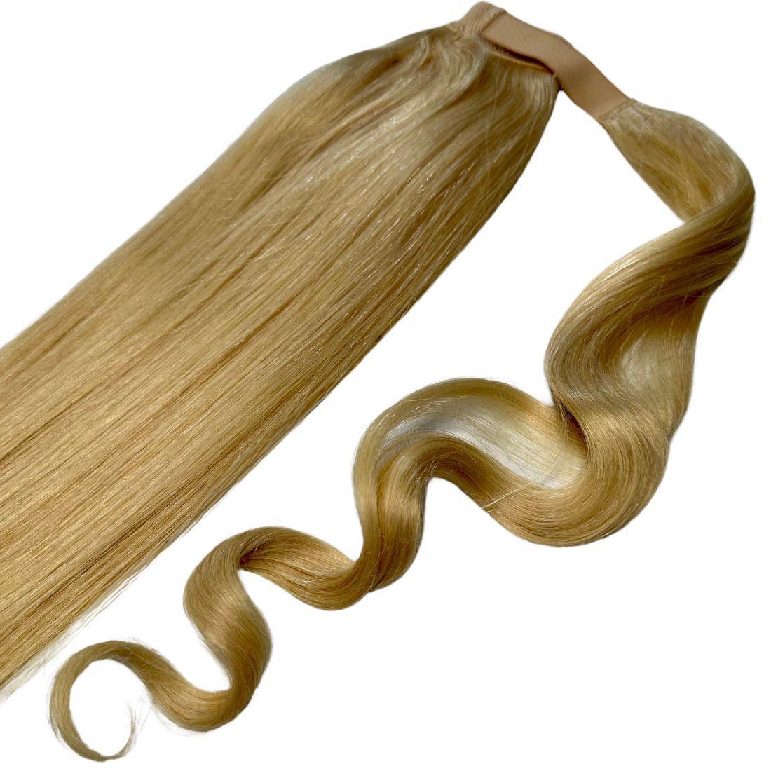 Bleach Blonde 100% Human Hair Ponytail Extension - Natural Looking Clip-in Hairpiece for Women, Perfect for Parties, Weddings & Daily Styling