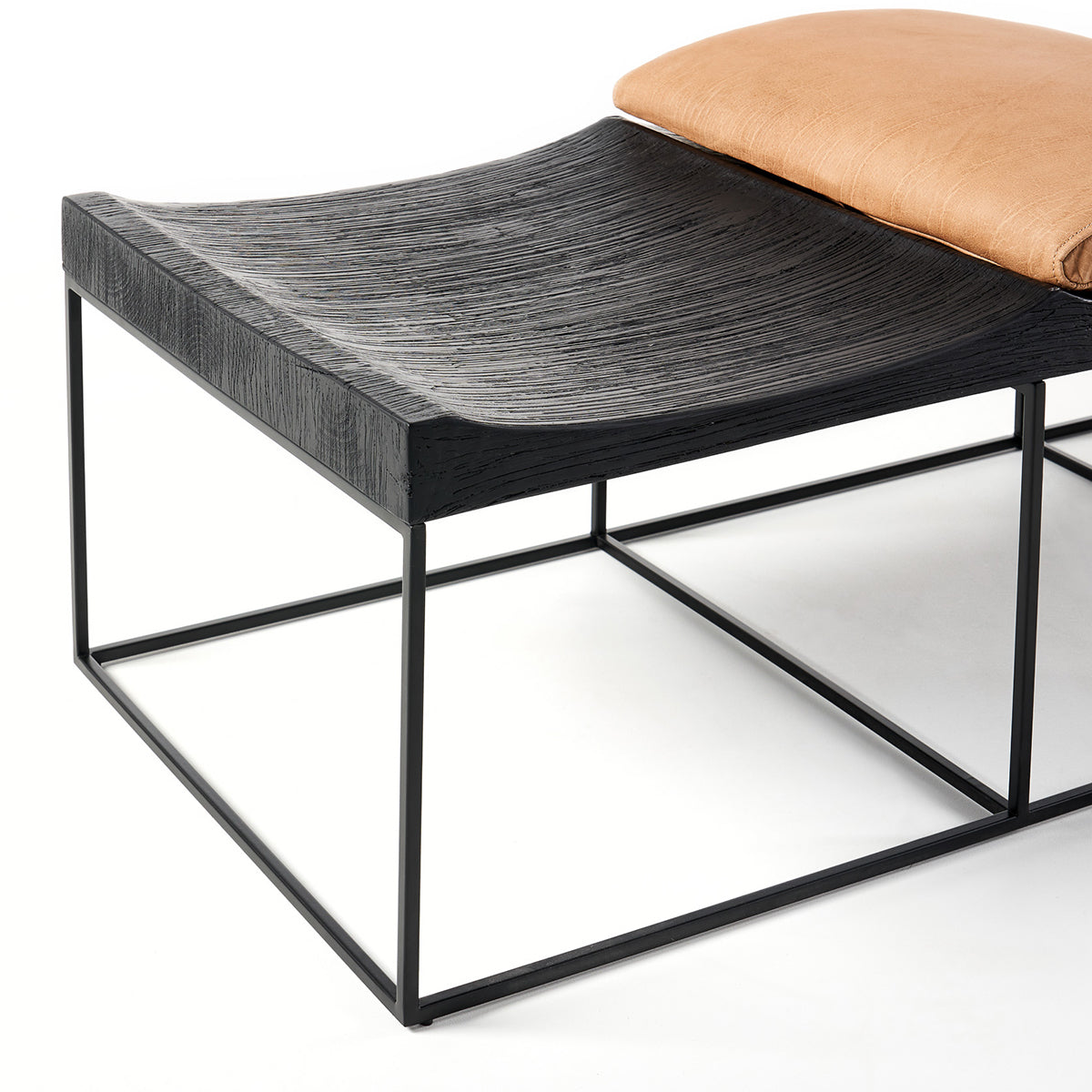 Harvey Leather Bench Seat - Durable & Stylish Entryway, Bedroom, or Living Room Furniture for Home Decor