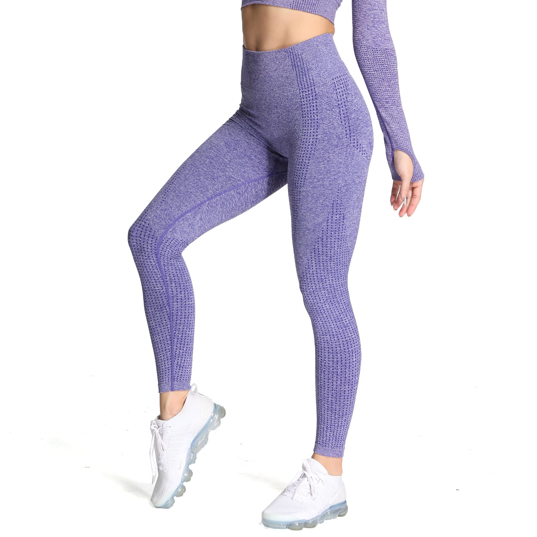 Aoxjox High Waist Yoga Pants for Women - Seamless Workout Leggings 24