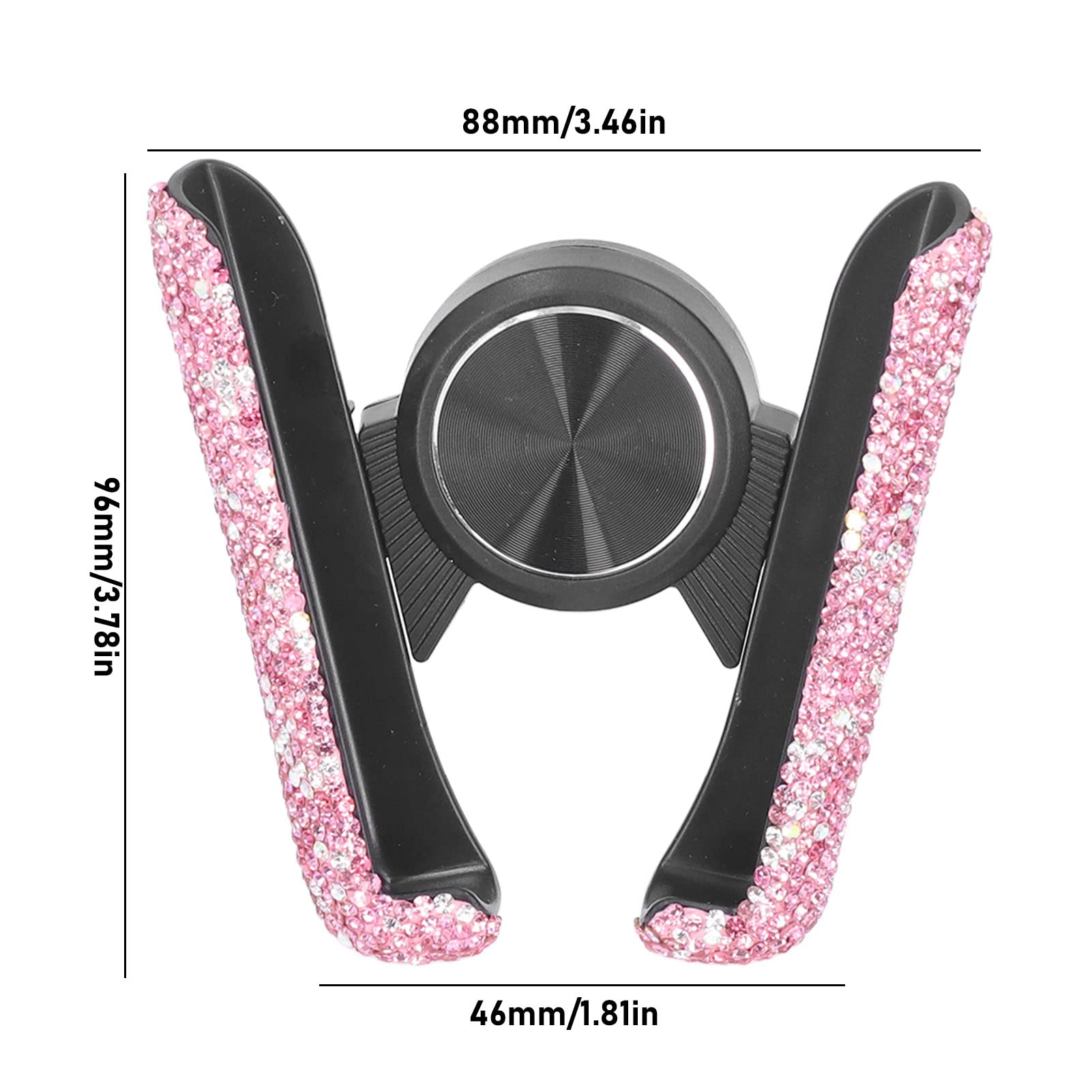 OKAT Bling Car Phone Holder - Rhinestone Adjustable Auto Cell Phone Mount for Women & Girls, Secure Grip for Safe Driving, Perfect for Car Decoration & Daily Commute (Pink)