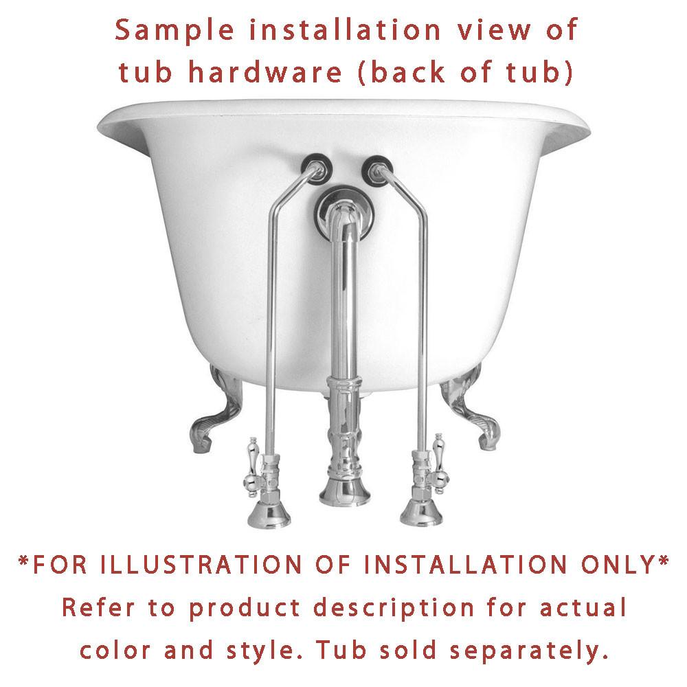 Chrome Wall Mount Clawfoot Bathtub Faucet with Hand Shower - CC12T1 System | Vintage Style Bathroom Fixture for Classic & Modern Bathrooms | Perfect for Spa, Relaxation & Luxury Bathing Experience