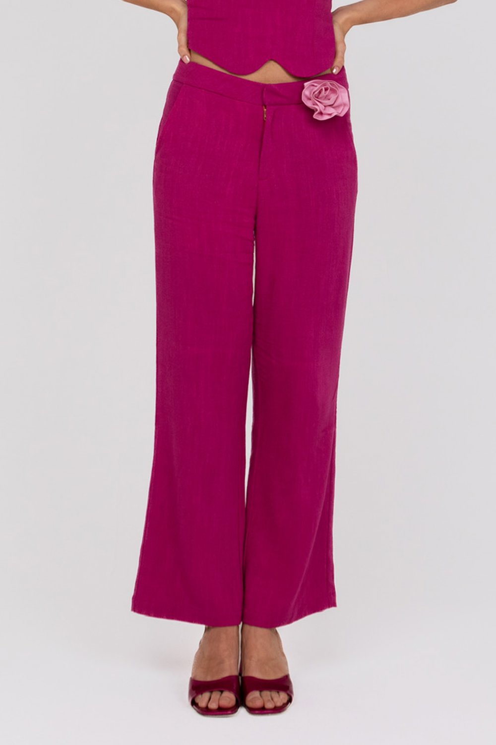 Zenaida Women's High-Waisted Wide Leg Pants - Comfortable Stretch Work Trousers for Office & Casual Wear | Perfect for Business, Travel & Everyday Outfits