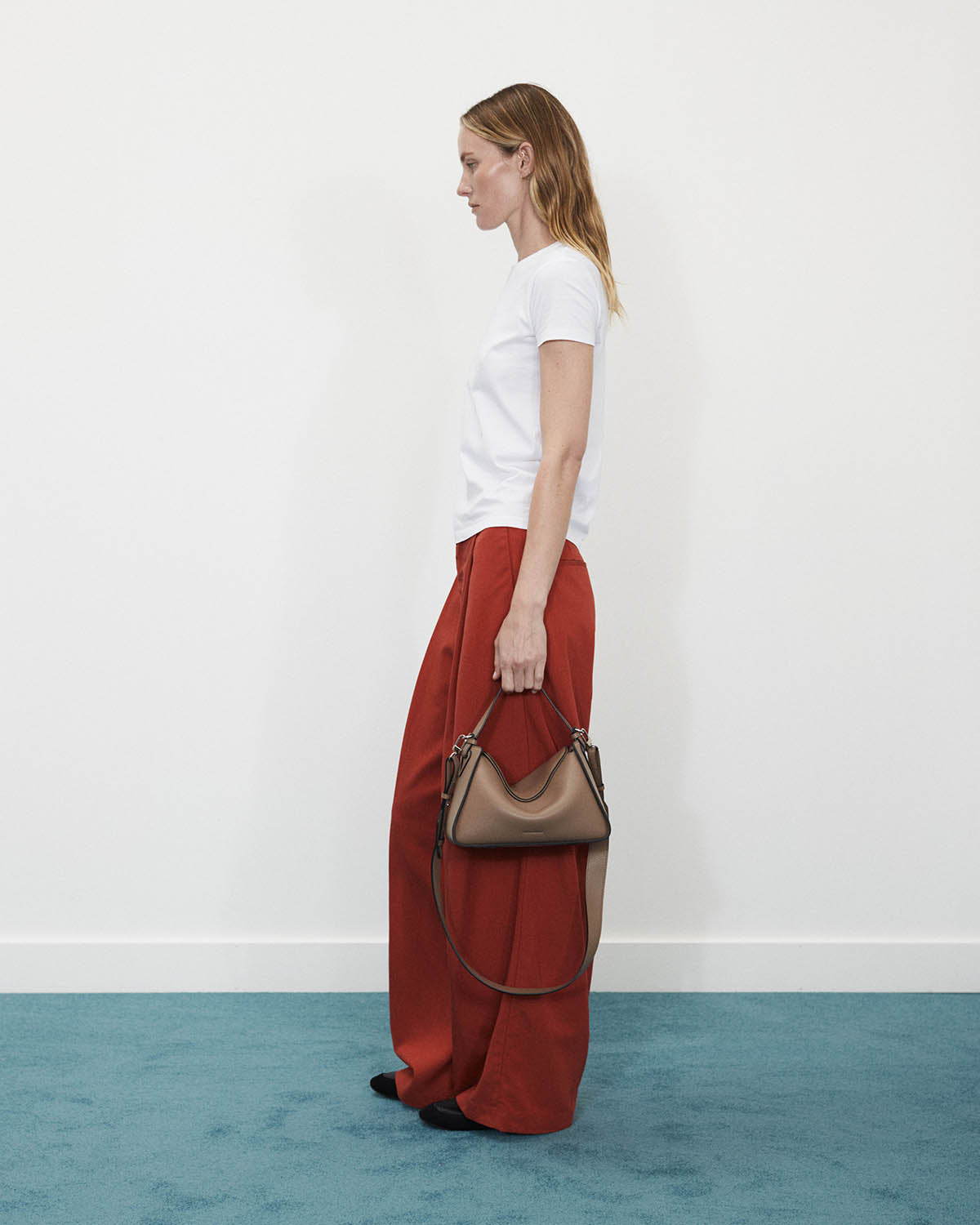 Stylish Clementine Bag in Taupe Pebbled Leather - Perfect for Work, Travel & Everyday Use