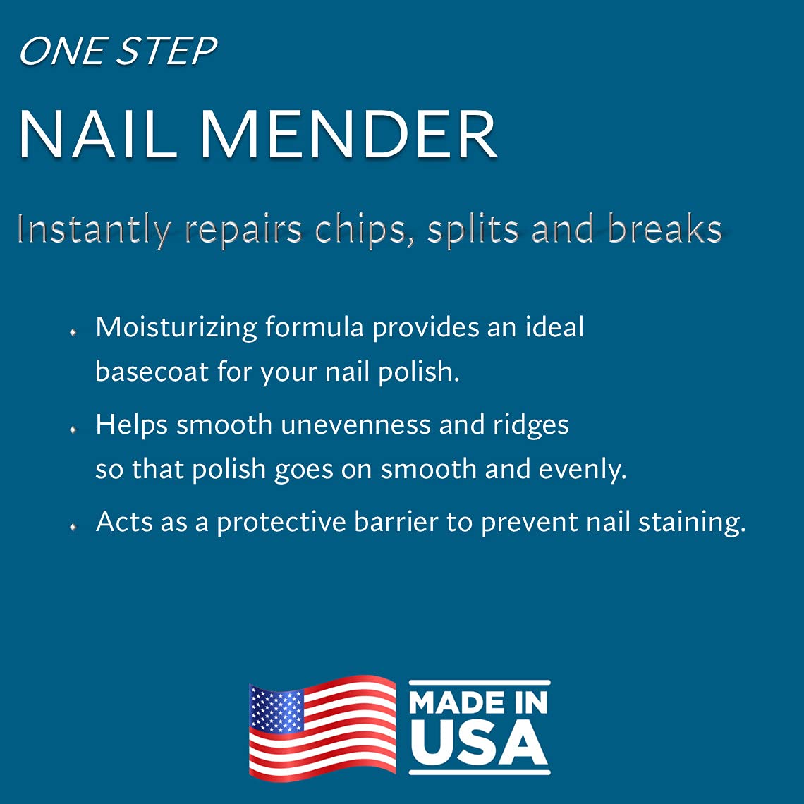 Barielle One Step Nail Mender & Strengthener Set - 2-Piece Nail Repair Kit with 1oz Nail Strengthener | Fast Fix for Broken Nails, Split Nails & Weak Nails | Perfect for Home Manicures & Nail Care Routine