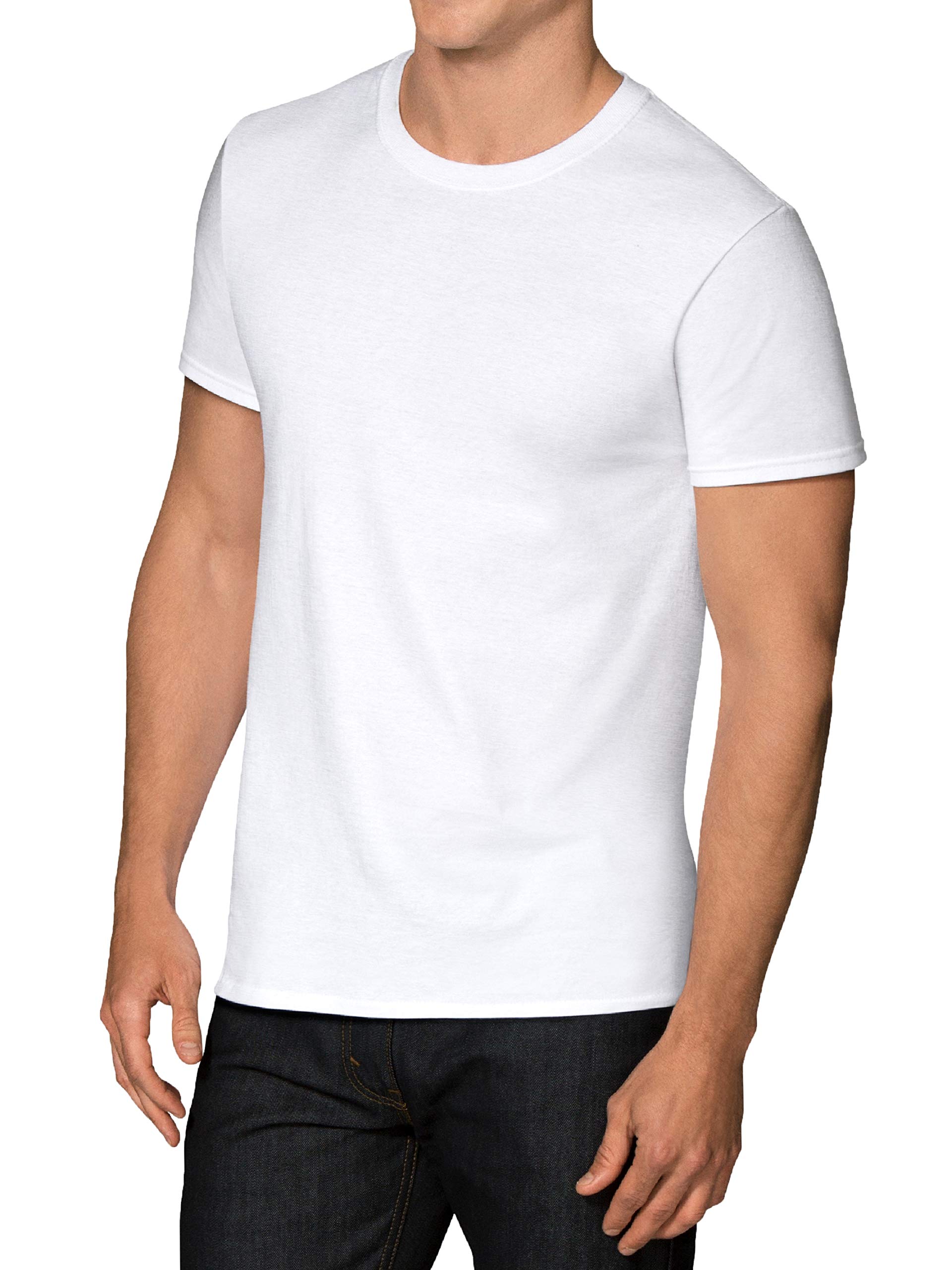Fruit of the Loom Men's COOLZONE Moisture Wicking White Crew Neck T-Shirts Pack - Breathable Cotton Tees for Workout, Gym & Casual Wear
