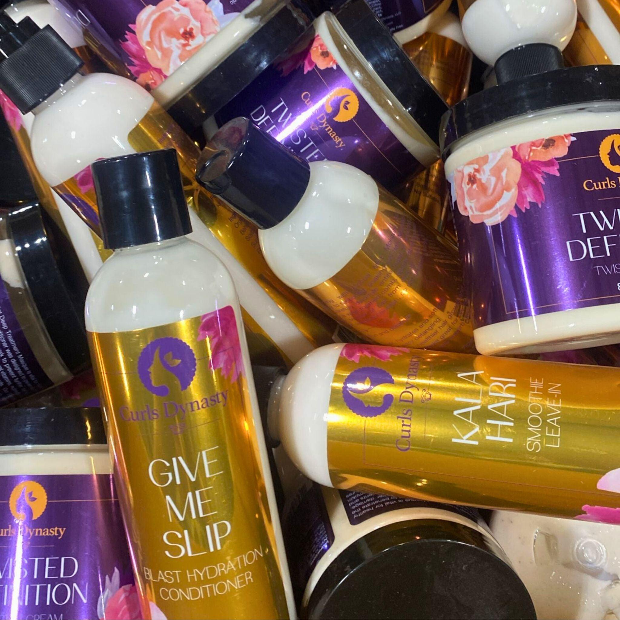 Curls Dynasty Assorted Hair Care Kit - 44 Piece Set for Curly, Wavy & Natural Hair - Perfect for Daily Styling, Salon Use & Travel Essentials