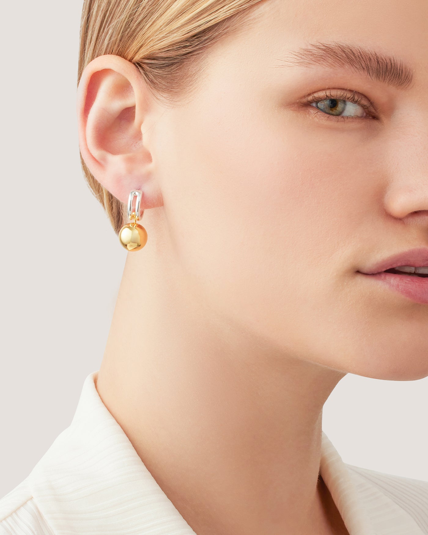Lyra Huggies Two Tone Earrings - Stylish and Comfortable for Everyday Wear | Perfect for Work, Parties, and Casual Outings