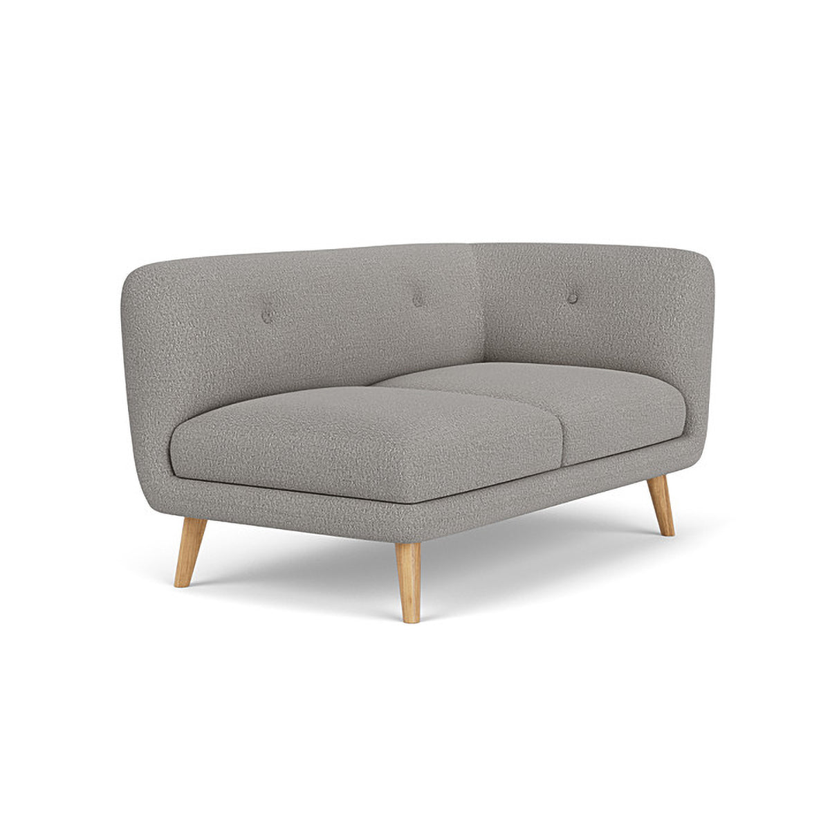 Alfred Boucle Right 2 Seater Modular Sofa - Modern Comfortable Sectional Couch for Living Room, Lounge & Small Spaces