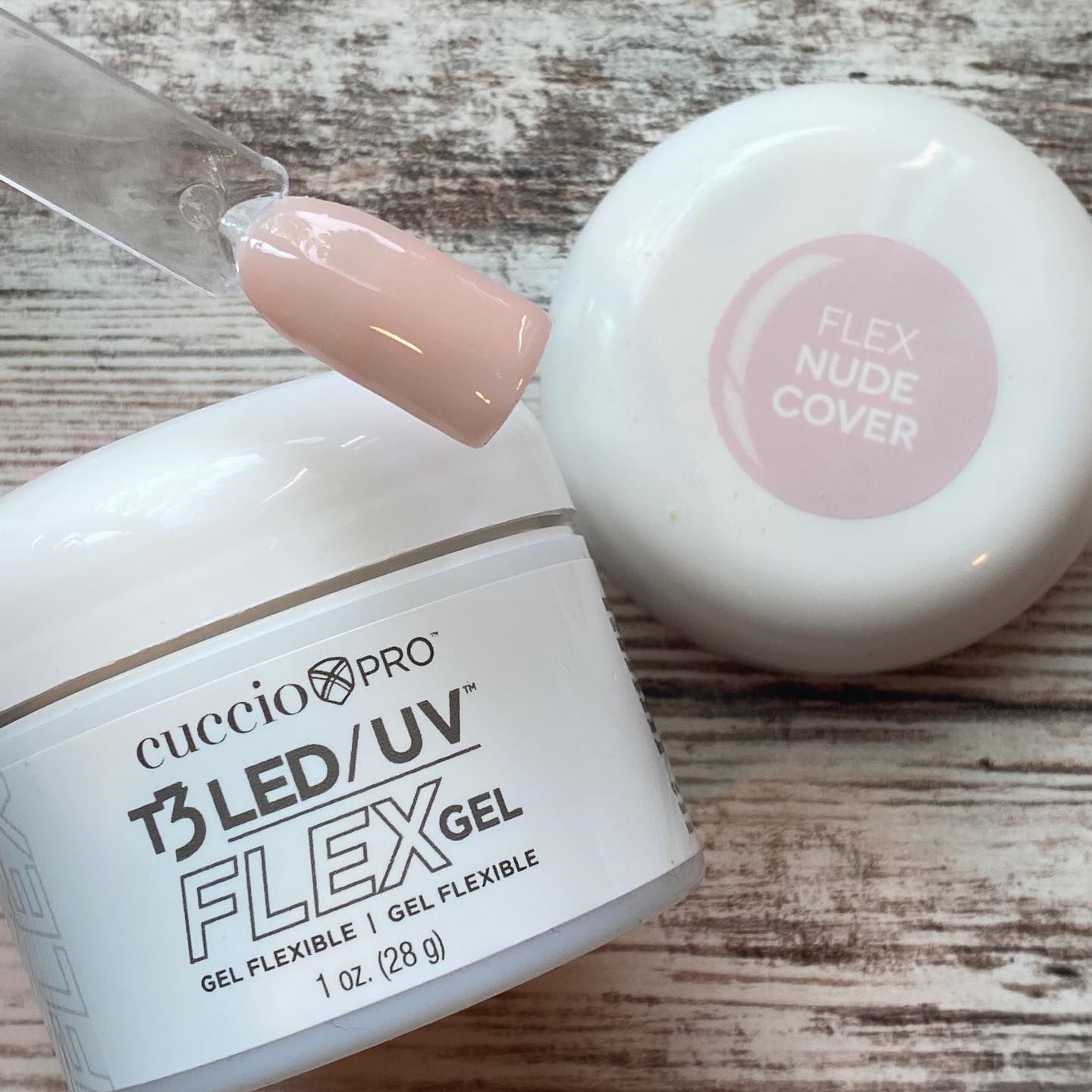 CUCCIO T3 FLEX LED/UV Cover Gel 1oz - Professional Nail Strengthener for Salon & Home Manicures - Perfect for Gel Polish, Nail Extensions & DIY Nail Care
