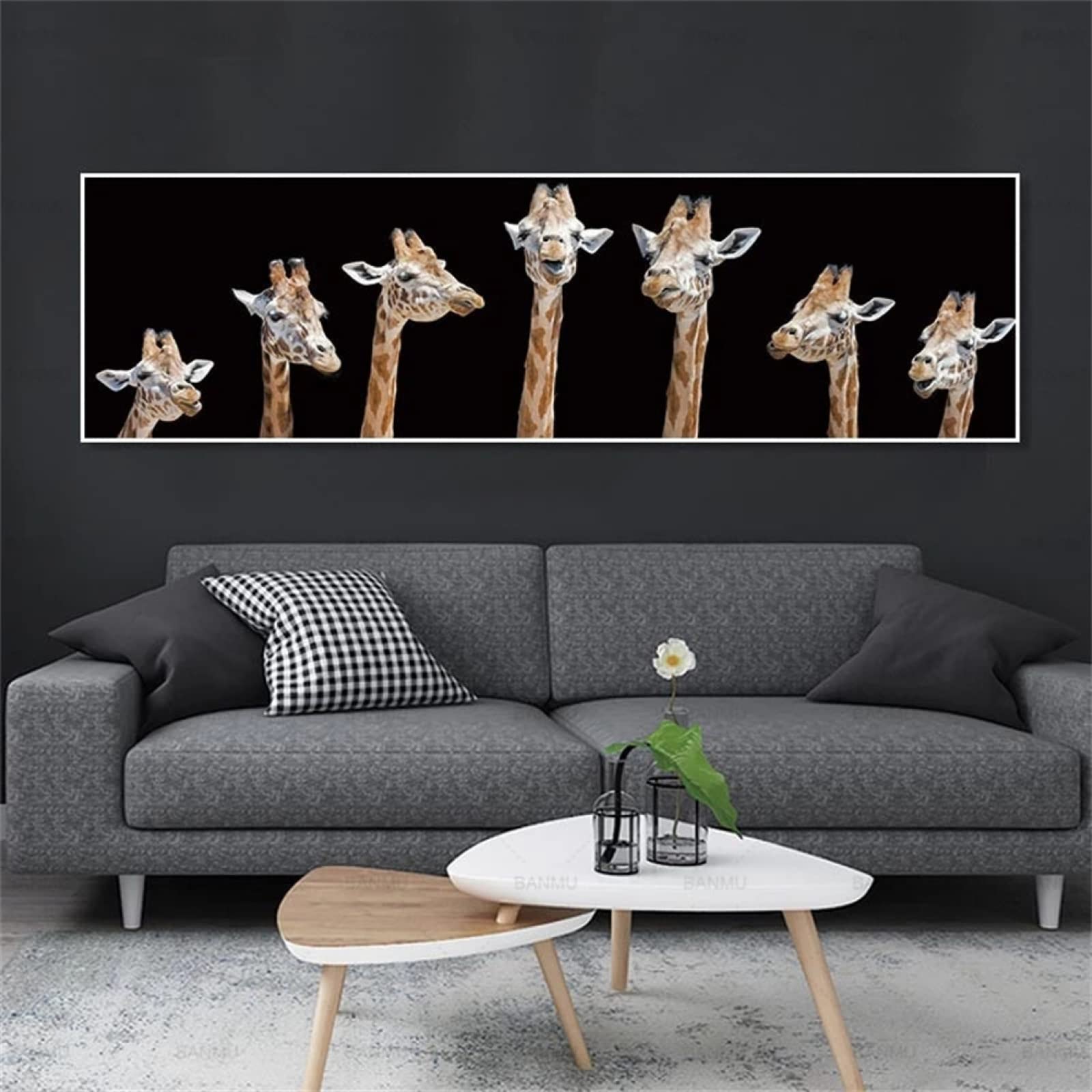 5D Diamond Painting Kit for Adults & Kids - Full Drill Crystal Gem Art, DIY Cross Stitch Embroidery Craft (Giraffe Animal 32x88in) - Perfect for Home Decor, Wall Art & Creative Gift Giving