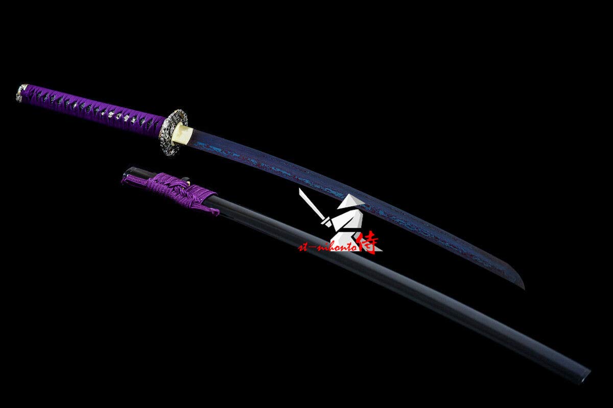 Authentic Japanese KO-Katana Sword - Handcrafted 9260 Silicon Alloy Folded Spring Steel Blade - Perfect for Martial Arts Training, Cosplay & Collectors