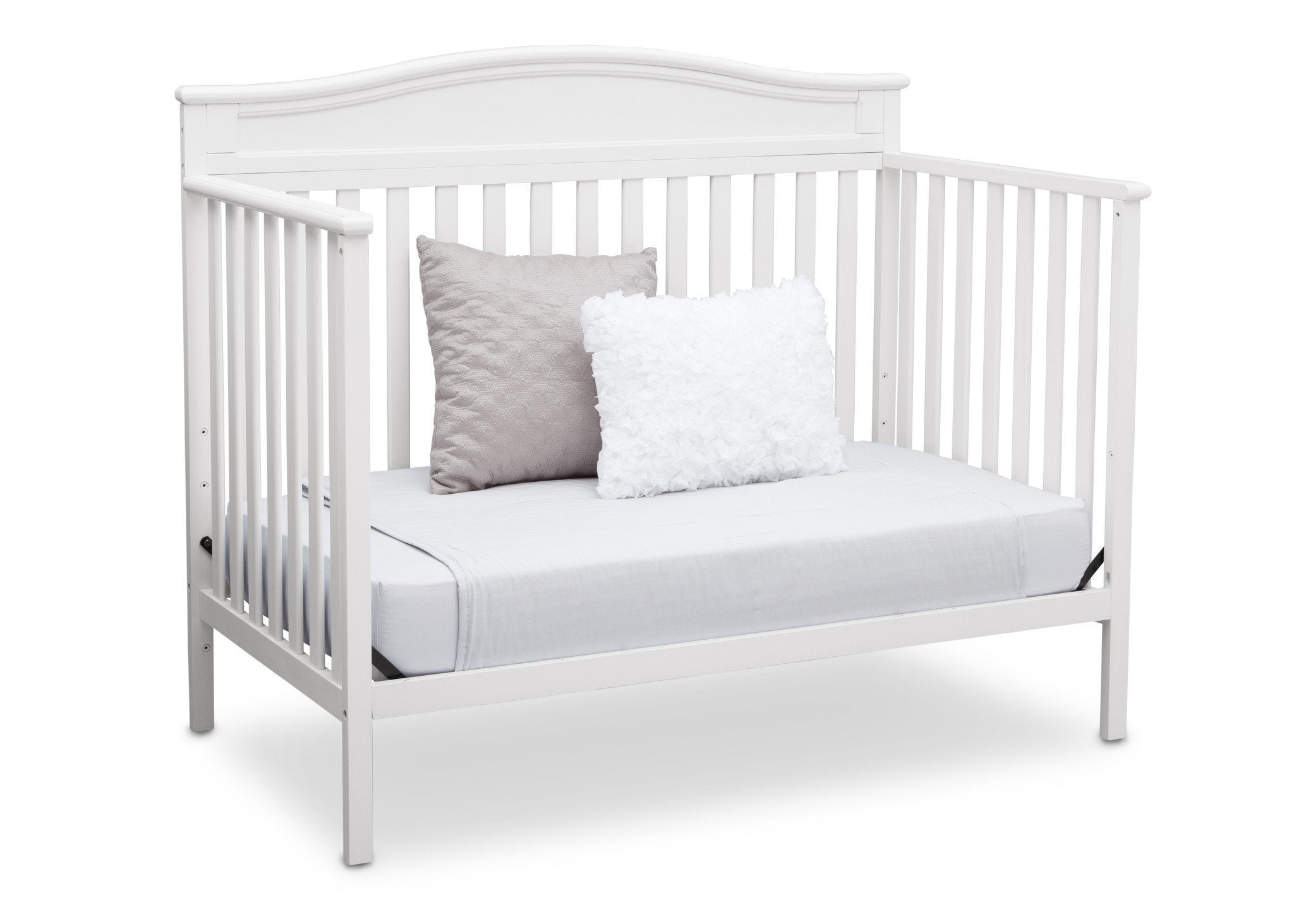 Larkin 4-in-1 Convertible Baby Crib - Toddler Bed, Daybed & Full-Size Bed - Safe & Stylish Nursery Furniture for Newborns to Teens - Perfect for Bedrooms, Daycare & Guest Rooms