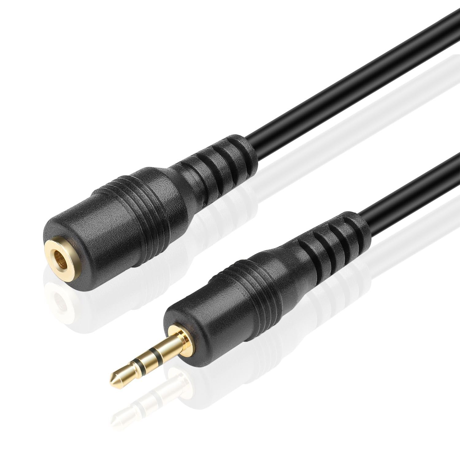 TNP 2.5mm Male to Female Stereo Audio Extension Cable - 15ft Subminiature Jack Adapter for Headphones, Microphones & Headsets | Perfect for Home Studio, Gaming & Audio Equipment Connections