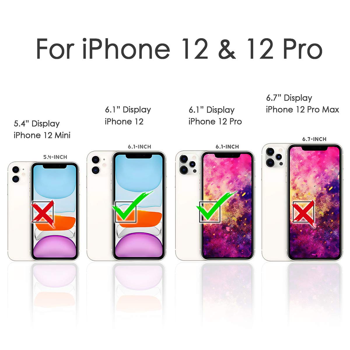 Premium Flip Wallet Phone Case for iPhone 12 & iPhone 12 Pro - Starry Night Design (A0066) | Slim Protective Cover with Card Slots | Perfect for Everyday Use & Travel