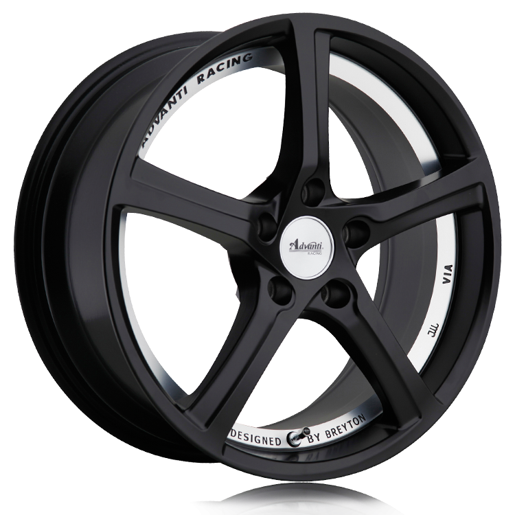 Advanti 15th Anniversary Matte Black Undercut 17x7.5 +45 5x114.3mm 73.1mm Wheel - Perfect for Honda Civic, Toyota Camry & Nissan Altima - Upgrade Your Ride with Stylish Alloy Rims
