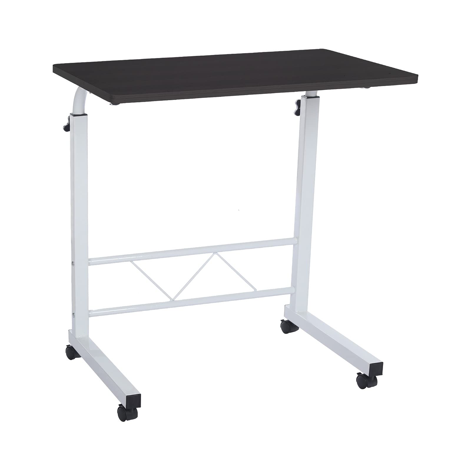 Adjustable Height Mobile Computer Desk - DondPO Home Office Desk with Wheels, Lift & Lower Function, Perfect for Work, Study, or Bedside Use