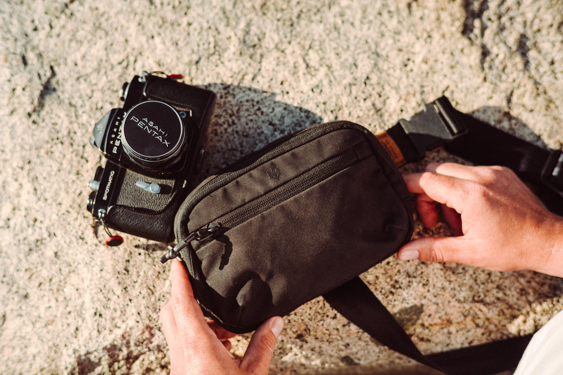 Clever Supply Co. Sidekick Belt Bag 1L - Black Waist Pack for Running, Travel & Everyday Use | Hands-Free Fanny Pack for Men & Women