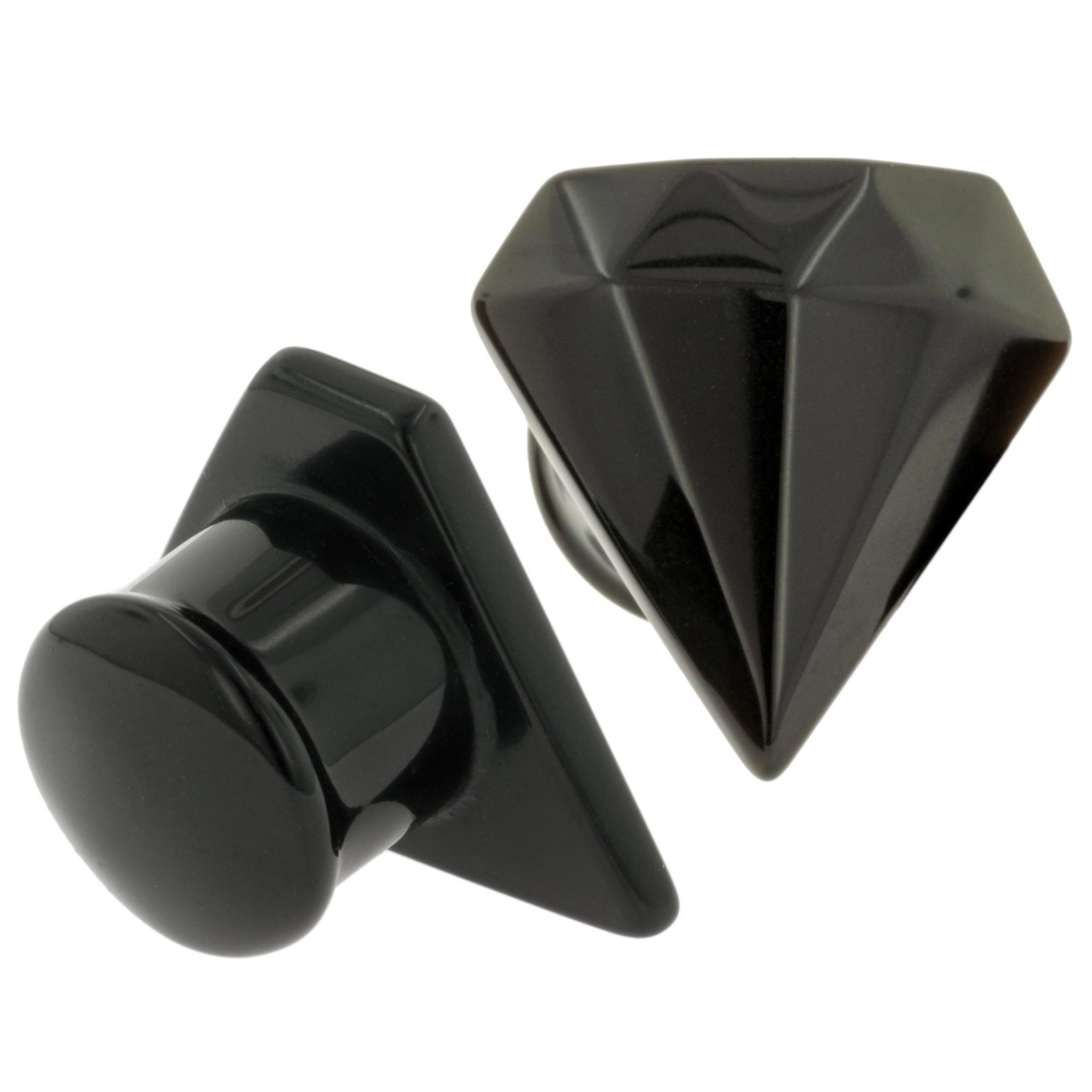 Black Obsidian Ice Plugs 2g - Stretching Ear Gauges for Men & Women - Healing Stone Ear Plugs for Body Jewelry & Spiritual Wellness - Perfect for Yoga, Meditation & Alternative Fashion