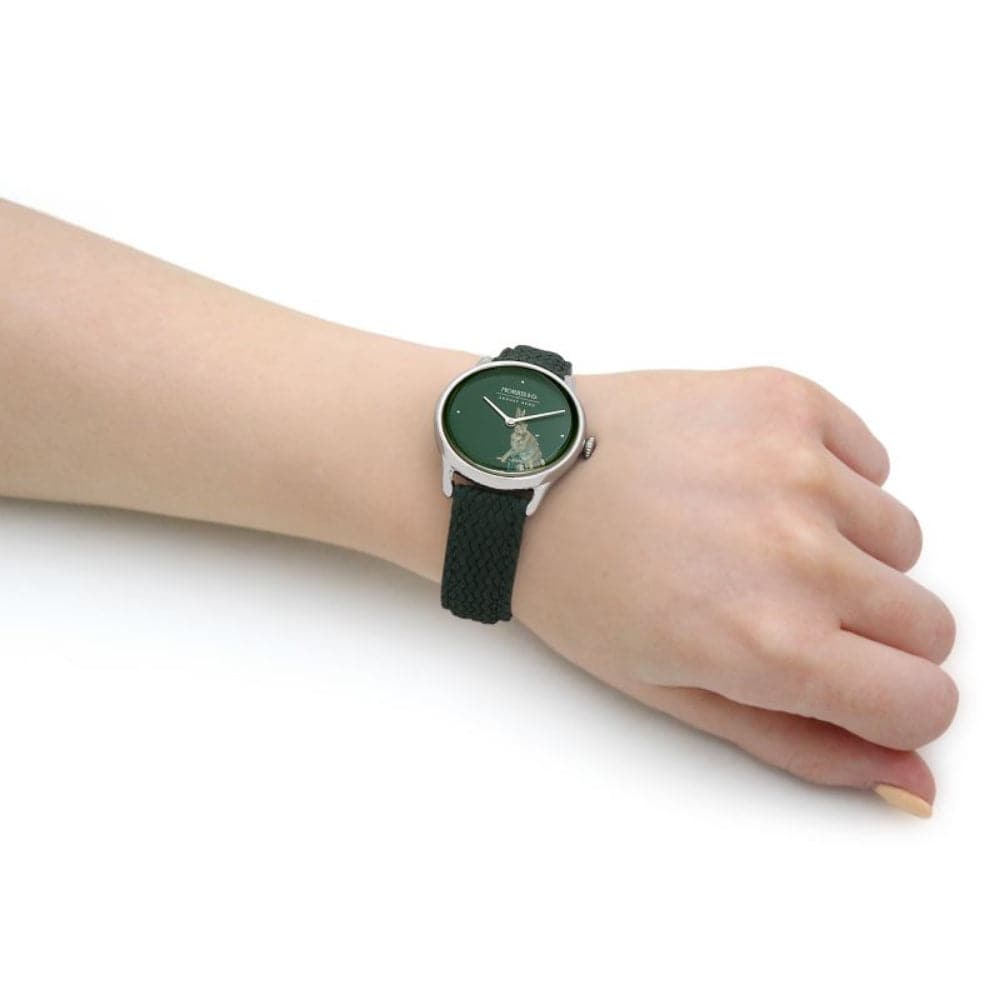 August Berg X Morris & Co. Perlon Braided Nylon Strap Unisex Watch M1FH0630E17VGN7 (30mm) - Stylish & Durable for Everyday Wear, Outdoor Adventures & Fashion Accessories