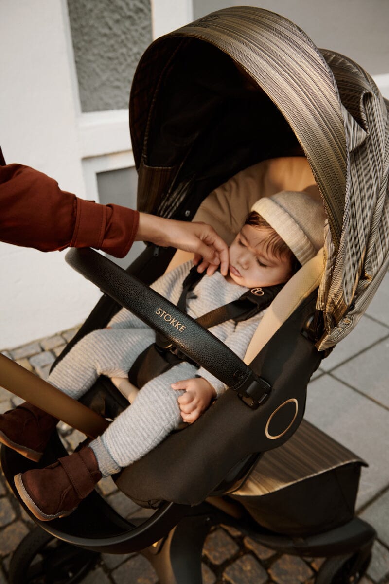 Stokke Xplory X Stroller - Gold Limited Edition Luxury Baby Stroller for Urban Parents | Perfect for City Walks, Shopping & Travel