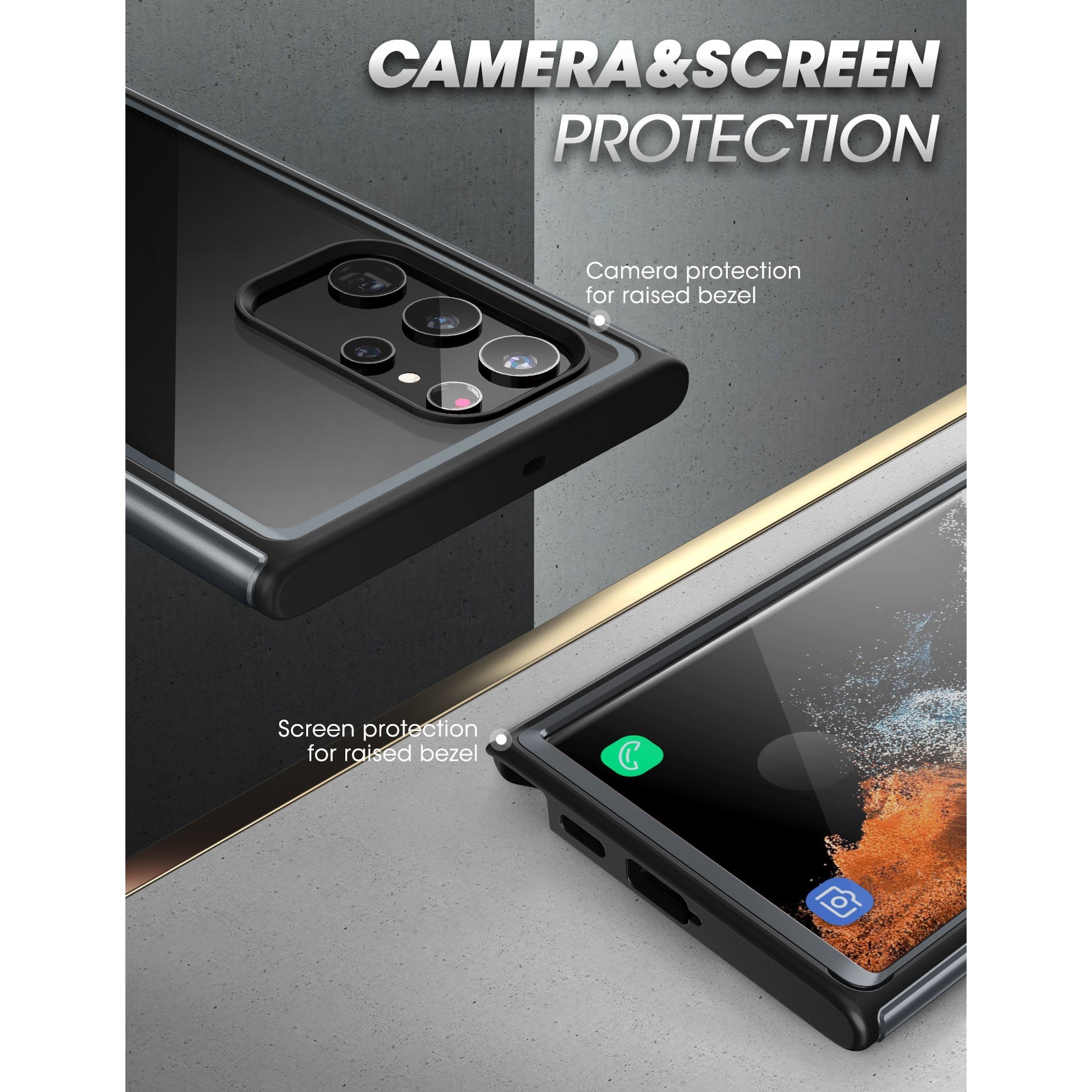 Samsung Galaxy S22 Ultra Unicorn Beetle EDGE XT Bumper Case - Shockproof Protective Cover with Open Box (Black) | Perfect for Outdoor Activities, Travel & Daily Use