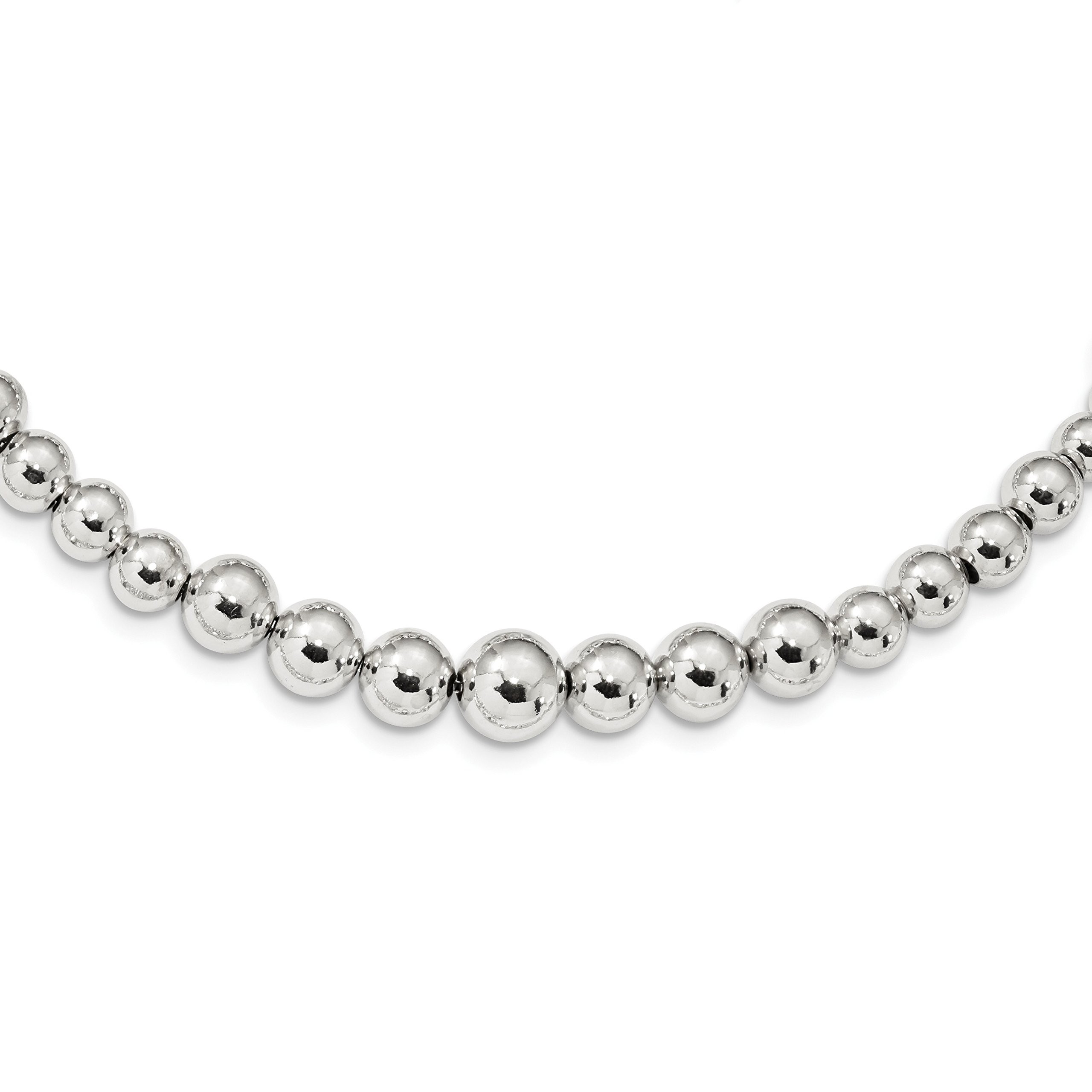 925 Sterling Silver Graduated Beads Adjustable Necklace & Bracelet Set - Dainty Layering Jewelry for Women, Gift for Her | Perfect for Everyday Wear, Date Nights & Special Occasions