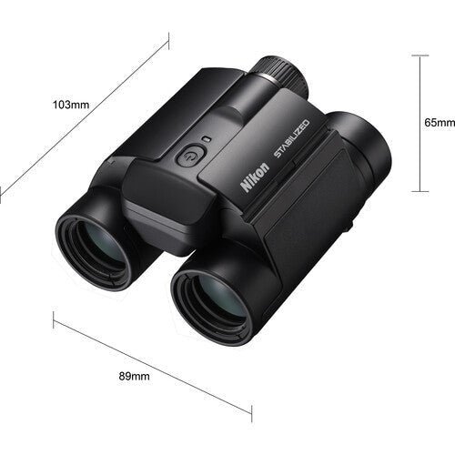 Nikon 10x25 S Stabilized Binoculars - 10x Magnification, 25mm Objective Lens, Image Stabilization - Perfect for Bird Watching, Travel & Outdoor Adventures