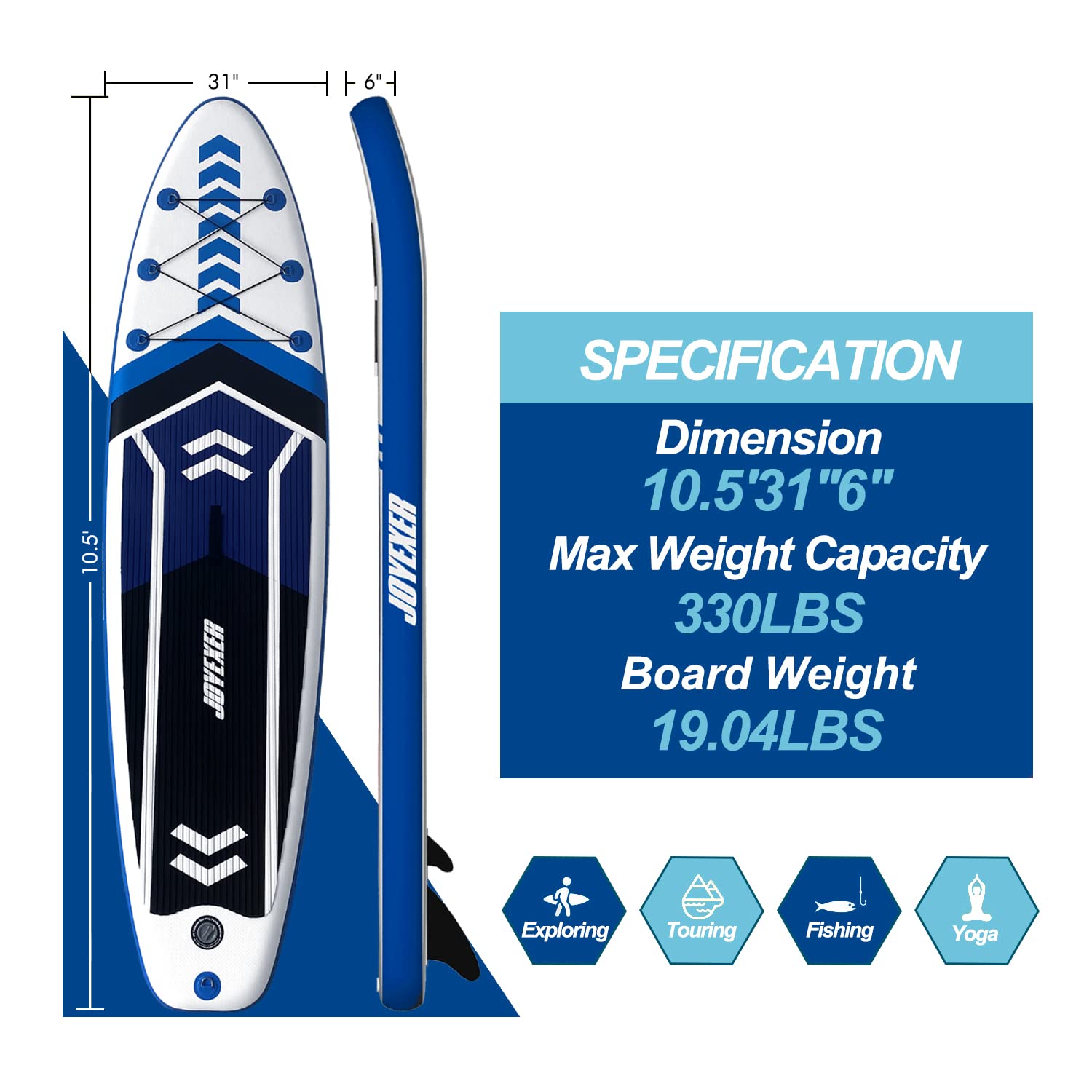 **Inflatable Stand Up Paddle Board (10'5