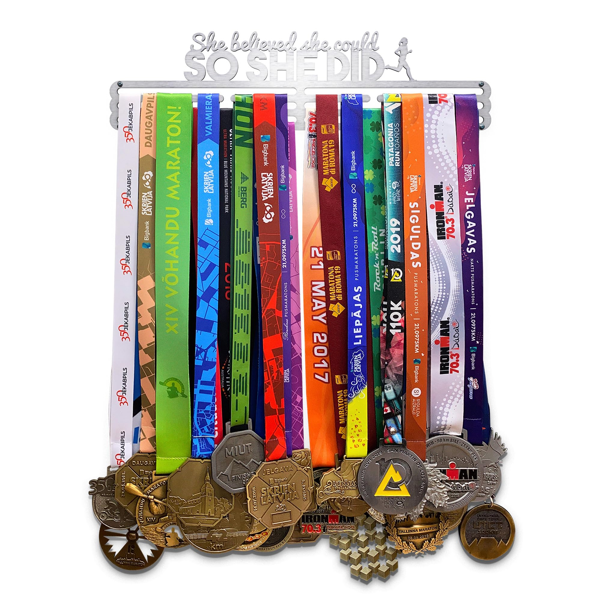 Beast Mode Medal Holder - Heavy Duty Steel Medal Hanger Display Rack for Awards & Trophies - Perfect for Sports Achievements, Military Medals & Competition Ribbons Display